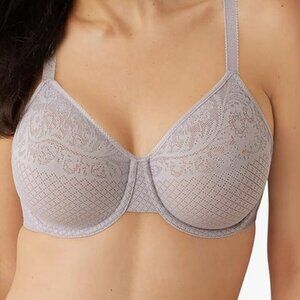 NWT Wacoal Women's Visual Effects Minimizer Bra, raindrops, 44D